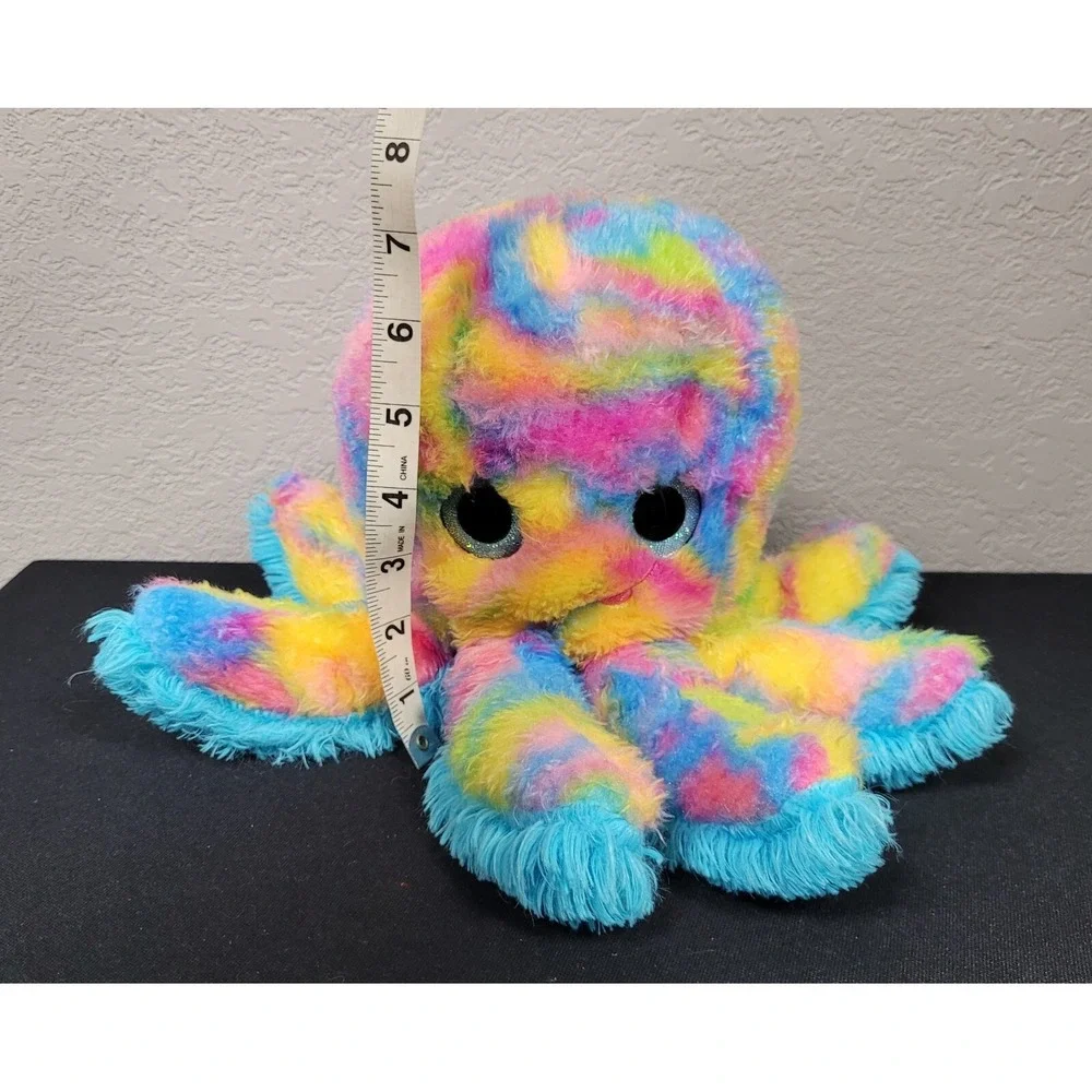 Psychedelic Multicolored Stuffed Octopus by Fiesta Plush Stuffed Animal